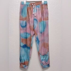 WOMEN’S Tye Dye Drawstring Lightweight Sweatpants - XL